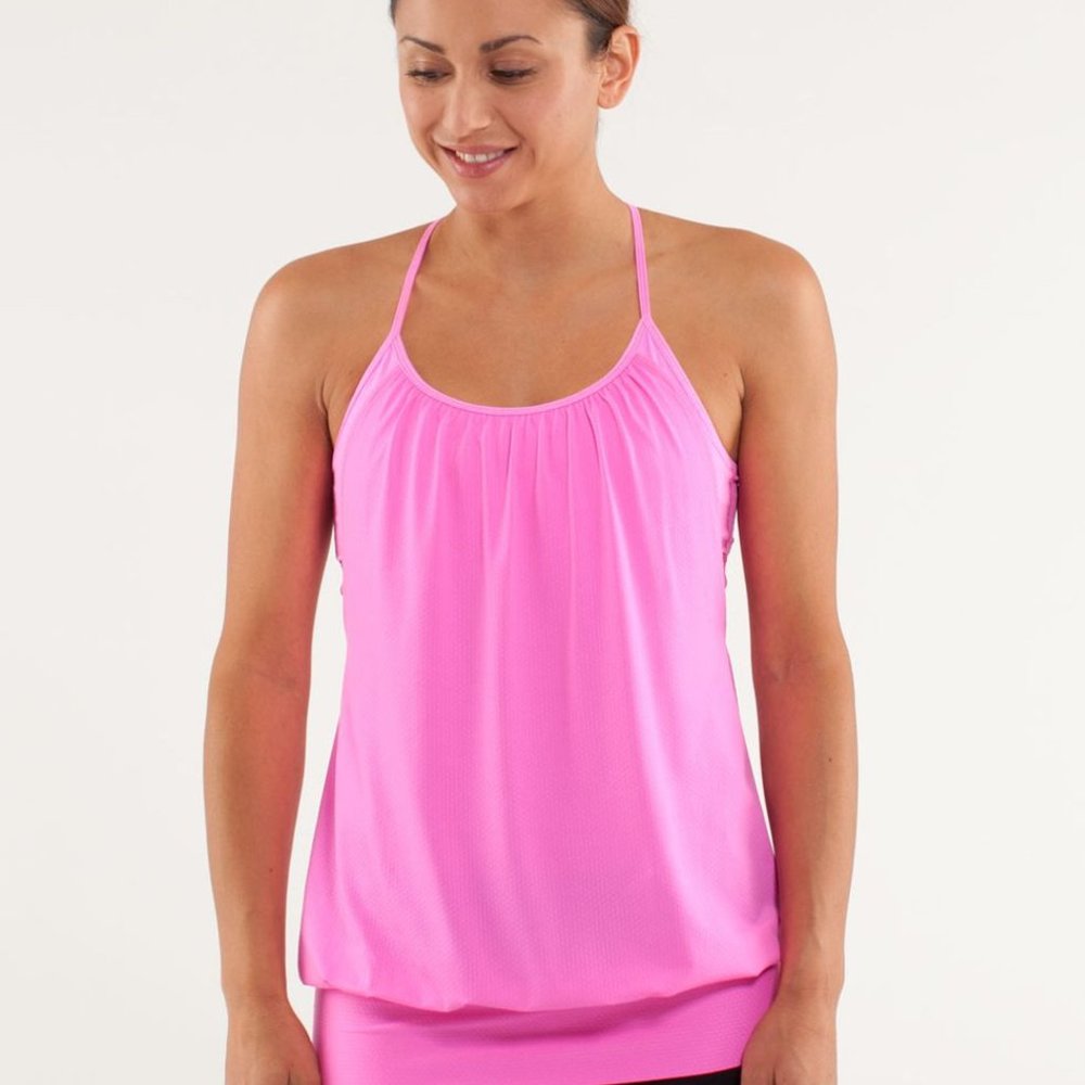 Lululemon Bright Pink No Limits Tank Top Size 4 Silky Soft
